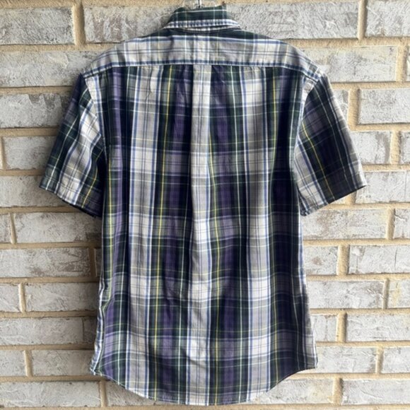 Ralph Lauren Short Sleeve Plaid Button Up Shirt Men's Size M - Picture 3 of 8
